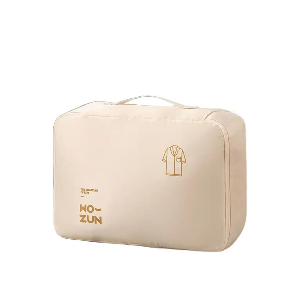 Large Capacity Waterproof Beige Pink Travel Organizer Bag Multi-functional Multi-size Compress Storage Bag