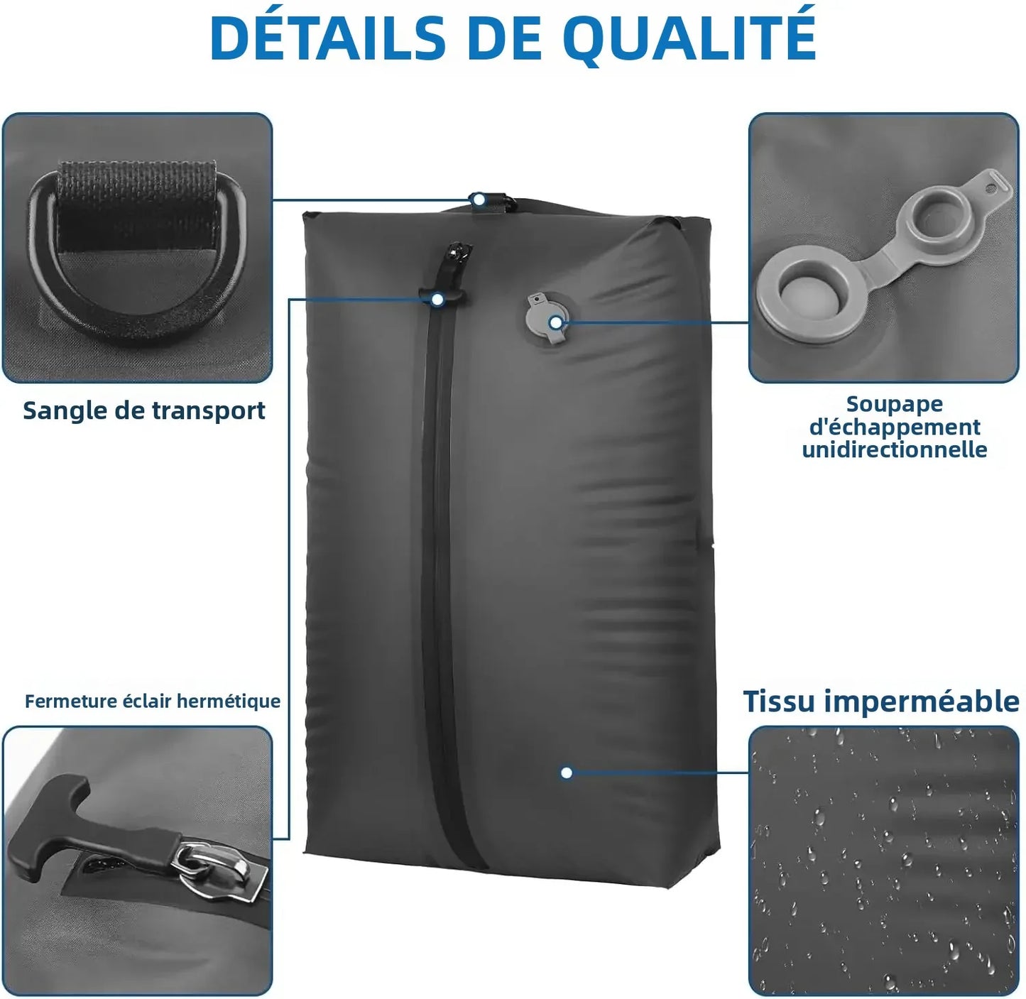 Travel Vacuum Storage Bags,17L-34L Reusable Empty Vacuum Bag for Clothes Outdoor Compression Pack Folding Bag with Air Pump