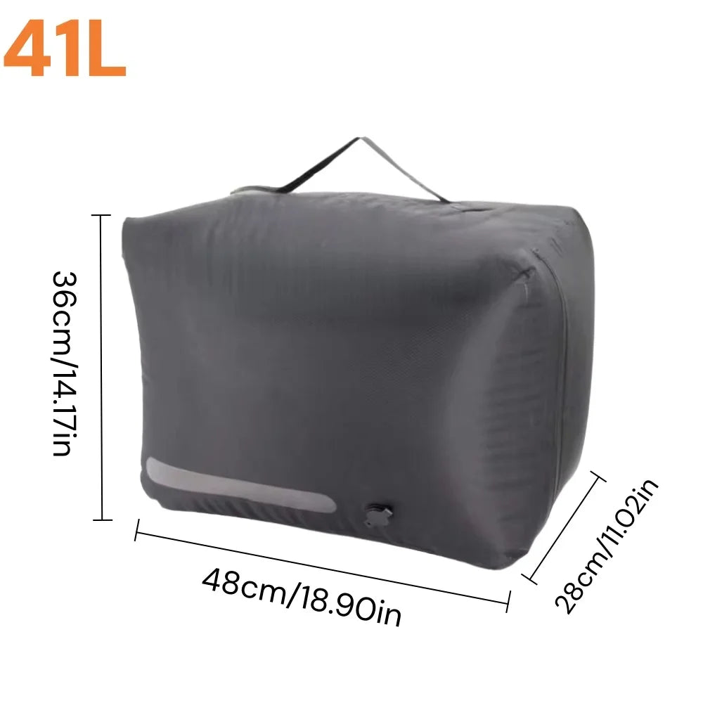 Travel Vacuum Storage Bags,17L-34L Reusable Empty Vacuum Bag for Clothes Outdoor Compression Pack Folding Bag with Air Pump