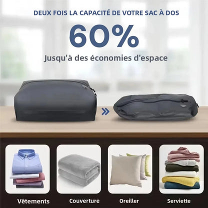 Travel Vacuum Storage Bags,17L-34L Reusable Empty Vacuum Bag for Clothes Outdoor Compression Pack Folding Bag with Air Pump